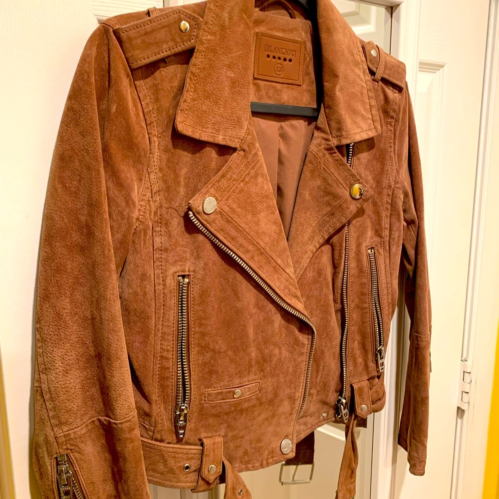 Blank NYC suede moto jacket